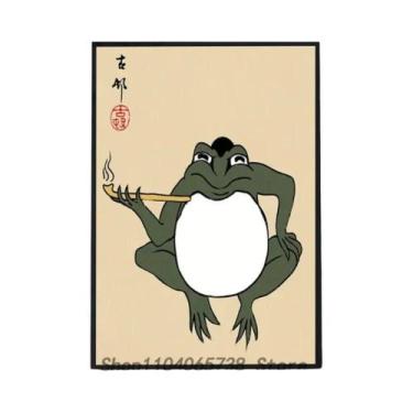 Imagem de Antigo Vintage Sapo Cartaz Impressão De Papel Para Casa Sala De Estar 