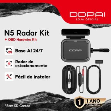 Imagem de Kit DDPAI N5 Dual com Radar OBD  Monitoramento 24h e Detecção de Movim