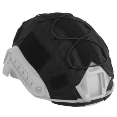 Imagem de ATAIRSOFT Capa de capacete tático Airsoft pano para capacete de corte alto rápido SF capacete marítimo paintball caça tiro equipamento sem capacete (BLK)