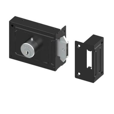 Imagem de Fechadura Sobrepor Lingueta Asa de Avião para Porta de Correr Bico de 