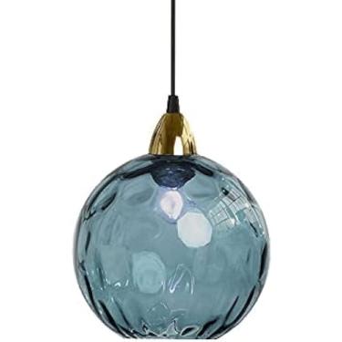 Imagem de Abajur De Vidro Manchado De Estilo Nórdico Iluminação Pendente, Diâmetro Criativo 20cm/7.8in, Lustre De Decoração Simples, Mini Lâmpada Pendurada De Vidro Soprado à Mão, F