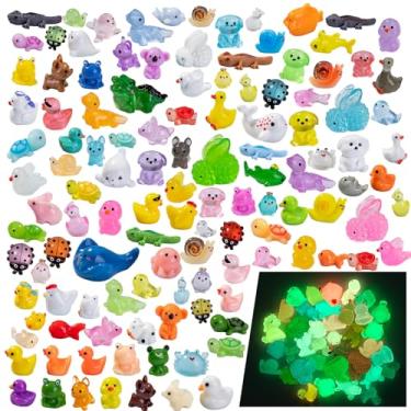 Imagem de Teenzee 120 miniaturas, animais de resina, 120 estilos, variados, figuras de animais pequenos em miniatura para micro fadas, acessórios de paisagem, artesanato, decoração de aquário