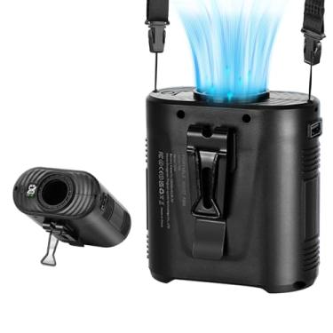 Imagem de MOSOKI Ventilador de cintura portátil de atualização 2025 recarregável 10.000 mAh, ventilador de pescoço pessoal vestível 15000RPM fluxo de ar forte 5 velocidades 25H carregador de energia de