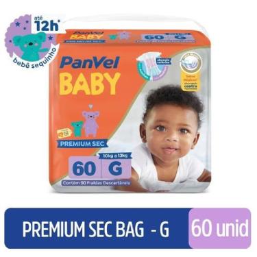 Imagem de Fralda Panvel Baby Premium Sec Bag G Com 60 Unidades