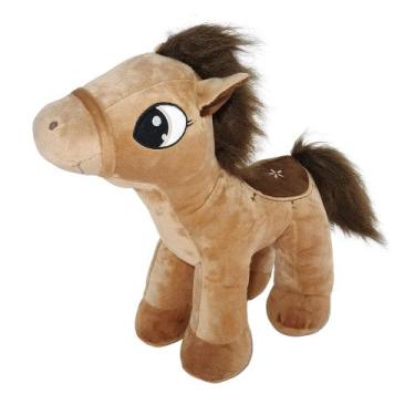Imagem de Cavalo de Pelúcia Marrom Gentil Fizzy Toys 35cm com Crina Macia e Expr