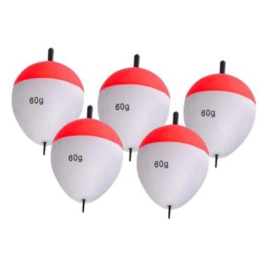 Imagem de UGPLM 5 peças de bóias de pesca, bóias de alta flutuabilidade, de espuma, conjunto para pesca de, peixe-gato e, 60g