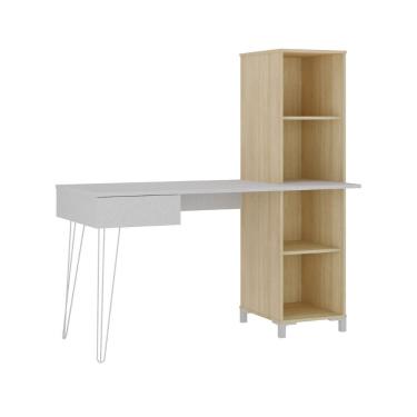 Imagem de Escrivaninha Com 3 Prateleiras Letônia Terrazza Carvalho