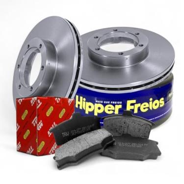 Imagem de Kit Freio Dianteiro Compatível com Del Rey Belina Pampa – Discos Ventilados HF12 + Pastilhas RCPT00154