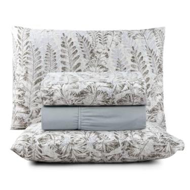 Imagem de Jogo de Cama Casal Box 4 Peças Micropercal 200 Fios com Lençol com Elástico e Fronhas – Toque Aveludado(Rivera)