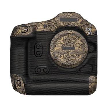 Imagem de R 1 Película protetora de vinil antirarranhões para câmera protetora para Canon EOS R1 (ouro onda)