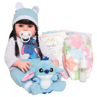 Imagem de Bebê Reborn Realista Menina 100% Silicone Itens Pode Banho - Cegonha R