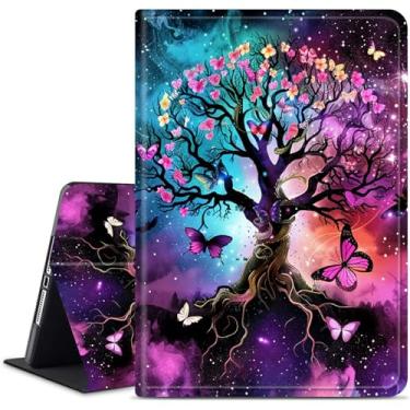 Imagem de Dikoer Capa para tablet iPad Mini 7 A17 Pro 7ª geração 2024/iPad Mini 6 6ª geração 2021 de 8,3 polegadas, capa inteligente de couro com suporte fino com despertar/hibernar automaticamente, borboleta