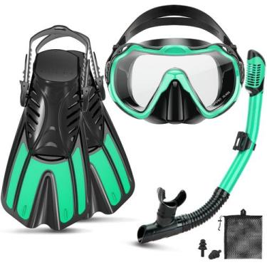 Imagem de Equipamento de mergulho CTSAYTL 4 em 1 com aletas de máscara e snorkel