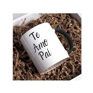 Imagem de Caneca Dia Dos Pais Natal Aniversário Te Amo Pai Cor Branco-preto