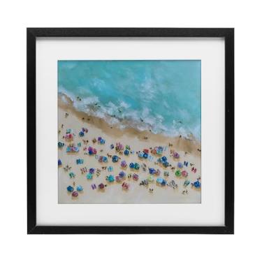 Imagem de Stupell Industries Guarda-chuvas olho de pássaro impressão emoldurada preta sob vidro design por Emma Bell, 40,6 x 40,6 cm