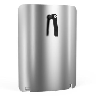 Imagem de onlyfire Conjunto de porta de aço inoxidável para panela de montanha esfumaçada de 47 cm - 21 L x 29 cm A porta de acesso para churrasco, porta de defumador de carvão, substituição para Weber Part