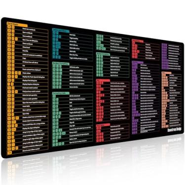 Imagem de DAWNTREES Tapete de mesa grande Excel para Mac, mouse pad Excel de 101,6 cm x 40,6 cm para Mac, tapete de mesa antiderrapante para jogos de escritório e casa