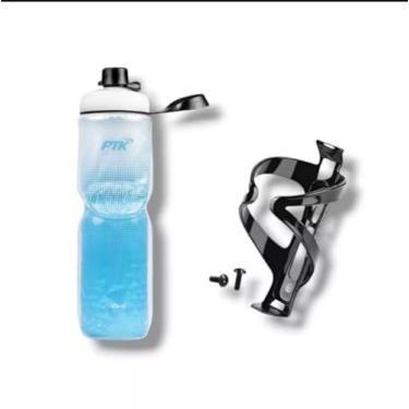 Imagem de Garrafa Caramanhola Termica para Bike Squeeze 700ml +Suporte Com Parafusos AZUL