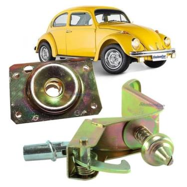 Imagem de Kit Fechadura Inferior Superior Capo Fusca Apos 1978 1979 1980 1981 19