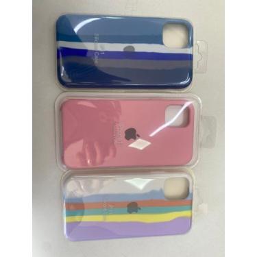 Imagem de Kit capa iPhone 11 modelo original 3 cores variadas - Silicone Case