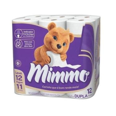 Imagem de Papel Higiênico MIMMO Folhas Duplas 30m Neutro 12un (Leve 12 Pague 11)