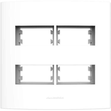 Imagem de Placa 4x4 4 Módulos Separado Branco Inova Pro 85005 Alumbra