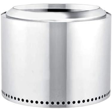 Imagem de Fogão A Lenha Redondo Ao Ar Livre, Fogão De Acampamento Portátil Ao Ar Livre, Fogueira De Tigela De Aço De Metal Para Pátio, Usada Para Piquenique Churrasco Caminhadas