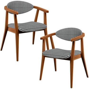 Imagem de Kit 02 Poltronas Decorativas Para Sala de Estar Jantar Cecília L02 Pie