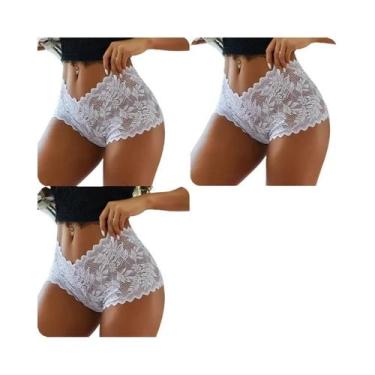 Imagem de Conjunto De Calcinha De Renda Floral Para Mulheres, Lingerie Macia De 