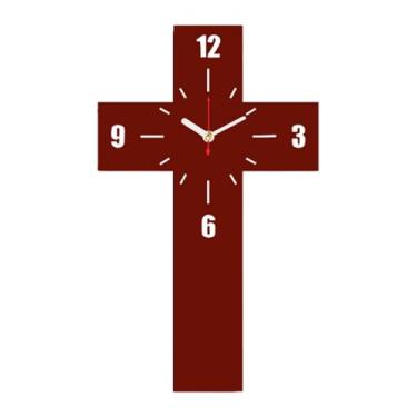 Imagem de XLWLLNJ Relógio de Parede com Cruz, Relógio Decorativo Criativo para Quarto Infantil, Sala de Aula, Sala de Estar