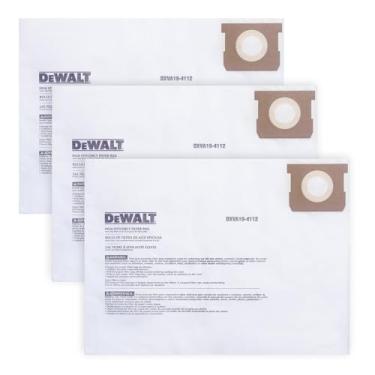 Imagem de DEWALT DXVA19-4112 Sacos de filtro de poeira descartáveis, sacos de substituição de alta eficiência para DEWALT Shop Vac 12-16 galões, acessórios para aspirador de pó seco e úmido, saco de coleta de