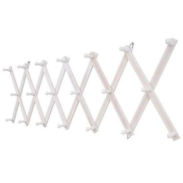 Imagem de Cabide de parede Acordeão SCUNDA com 20 ganchos para casacos e acessór