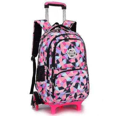 Imagem de Mochila escolar com rodinhas para meninas do ensino fundamental - Cor 