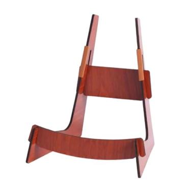 Imagem de Dynwave Suporte de madeira para violão e violino, suporte removível para instrumentos de corda, de exposição para violino e ukulele, Madeira Vermelha