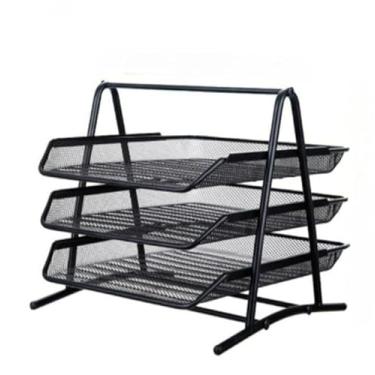 Imagem de Organizador Mesa Porta A4 Papel Documentos Bandeja(3 anda)