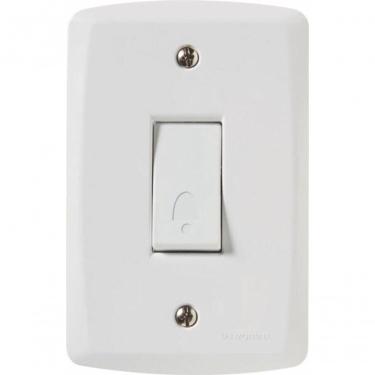 Imagem de Conjunto 4x2 Com 1 Pulsador Campainha 10 A 250 V Tramontina Lux2 Branco