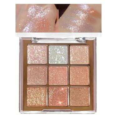 Imagem de KXmzeG Paleta de maquiagem marrom claro fosco nude, paleta de sombra dourada champanhe, sombras altamente pigmentadas para mulheres mais velhas, aparência natural, impermeável de longa duração 02#