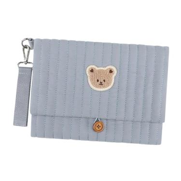 Imagem de Fenteer Bolsa organizadora de fraldas dobrável, bolsa molhada para armazenamento, organizadora para carrinho de bebê, para piscina, creche, quarto de hotel, Azul