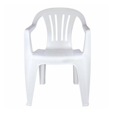 Imagem de Cadeira Poltrona Plástica Empilhavel Reforçada 182kg Mor