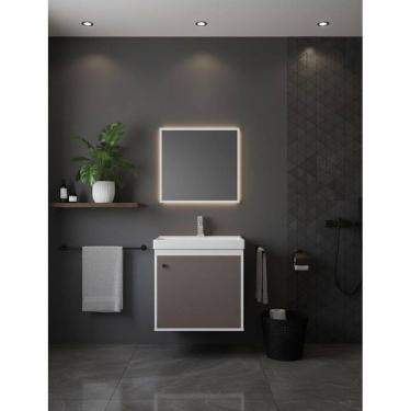 Imagem de Armário Para Banheiro 40Cm Mdf Com Cuba - Veneto Gianduia