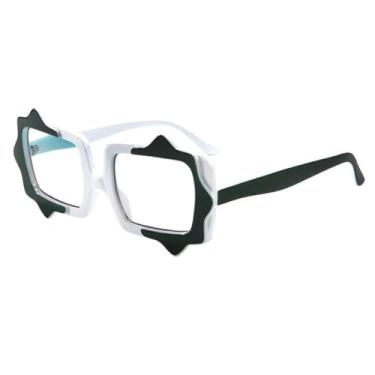 Imagem de HPIRME Óculos de sol coloridos para homens e mulheres, óculos de sol da moda, UV400, gradiente feminino, tendência para áreas externas (verde e branco)