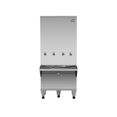Imagem de Bebedouro de Coluna Industrial 4 Torneiras 200 Litros Frisbel RA20 Inox 127V