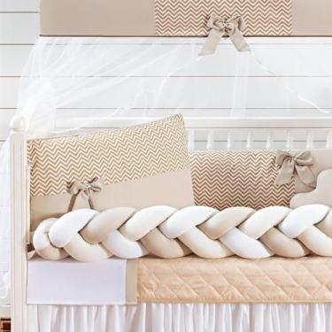 Imagem de Kit Berço Americano Protetor Berço Trançado Ternura Luxuoso - De Luca 