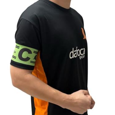 Imagem de Faixa Braçadeira de Capitão Adulto Ajustável Verde e Preto Dafoca Sports