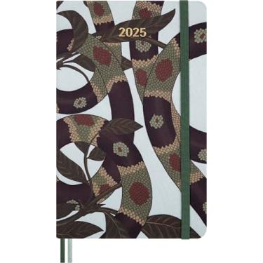 Imagem de Moleskine Limited Edition Year of the Snake 12 Month 2025 Weekly Planner, Hard Cover, Large (5" x 8.25"), Leaves, 144 pages