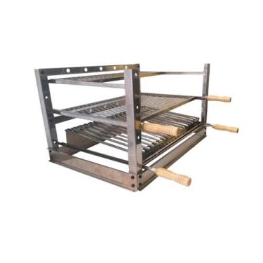 Imagem de Suporte Fixo de Bancada Churrasqueira Gourmet Aço Inox Pantheon - Pant