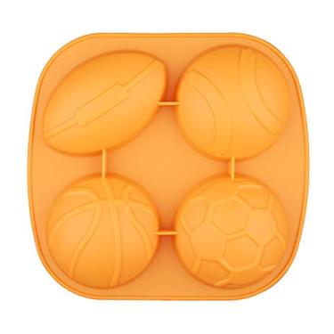 Imagem de Bolas esportivas tamanho gigante, molde de silicone para cubos de gelo, cesta de atleta, bola de rúgbi, tênis, futebol, chocolate, doces, gelatina, molde de tiro para bolo, cupcake