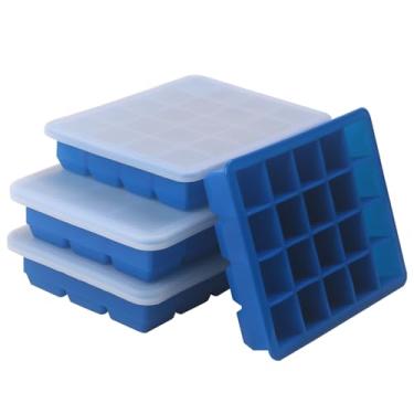 Imagem de 1 colher de sopa e 2 colheres de sopa de moldes de silicone para congelador – perfeitos para armazenar alho, ervas, gengibre, pesto, pasta de tomate, suco de limão, purês de vegetais, purês e muito