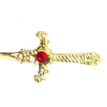 Imagem de Punhal Cigano Athame Wicca Dourado Ritual Simpatia Proteção Defesa Ass