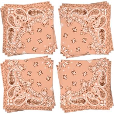 Imagem de 50 guardanapos bandana ocidental - decoração de festa de aniversário de caubói, brindes do Velho Oeste, suprimentos de chá de bebê de rodeio, aniversário Wild One Yeehaw Bday, vaqueira, guardanapos de